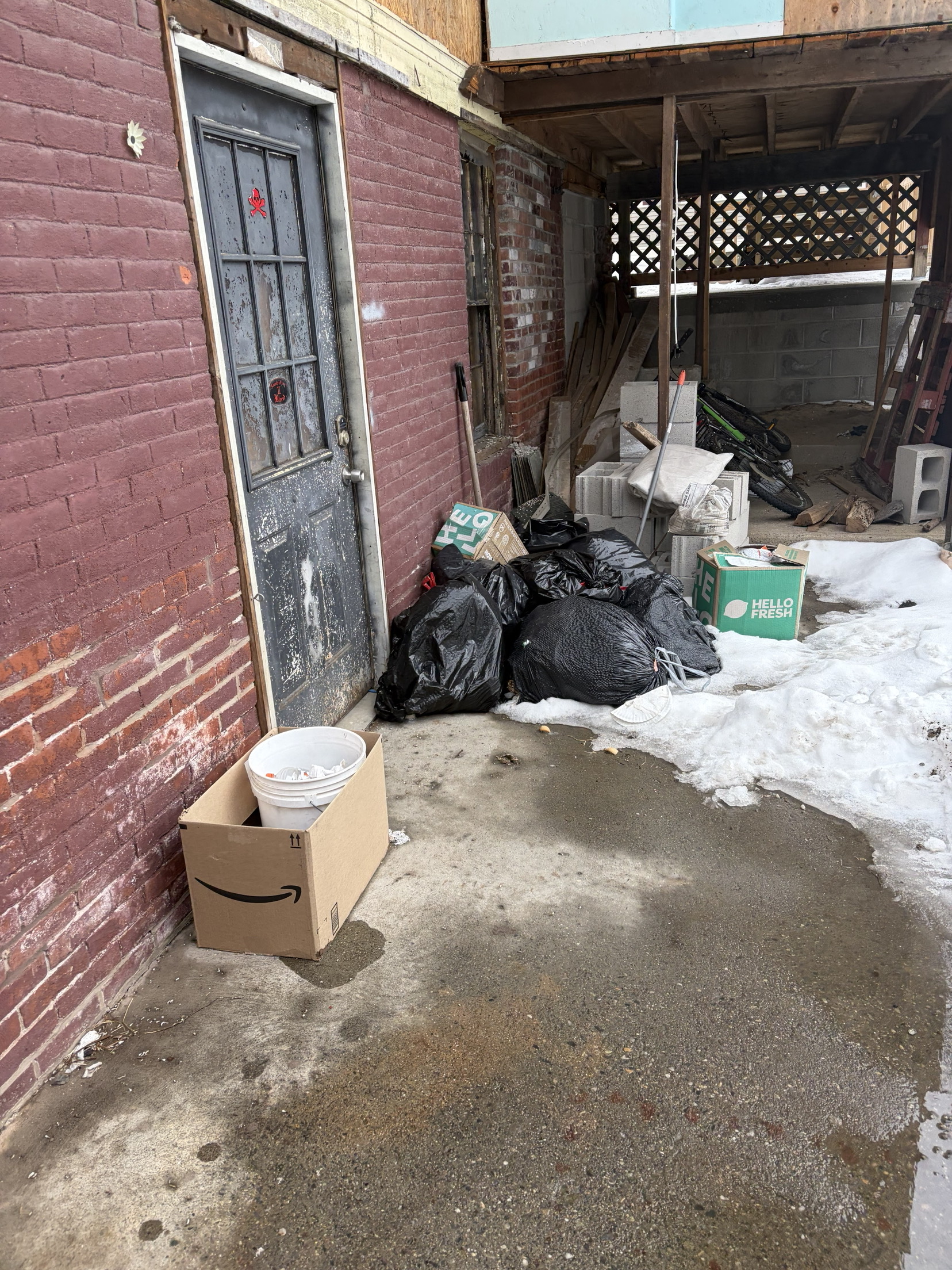 Property before seasonal cleanup